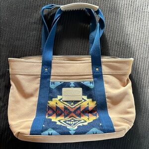 Pendleton Beige and Blue Tote Bag